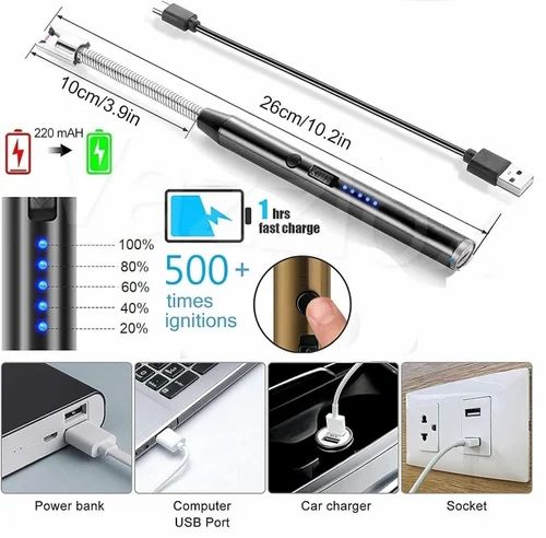 USB Rechargeable Electric Gas Lighter