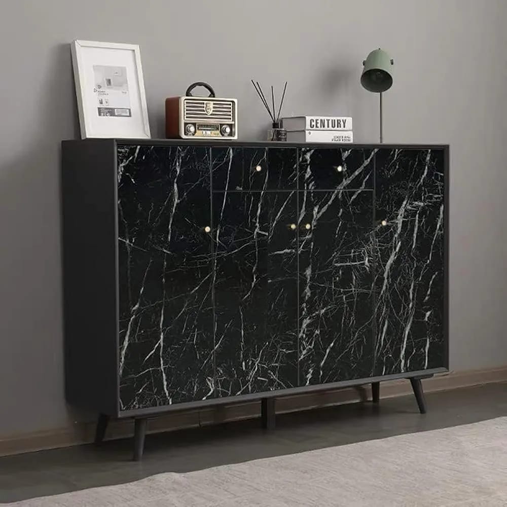 Black Marble Foil Paper