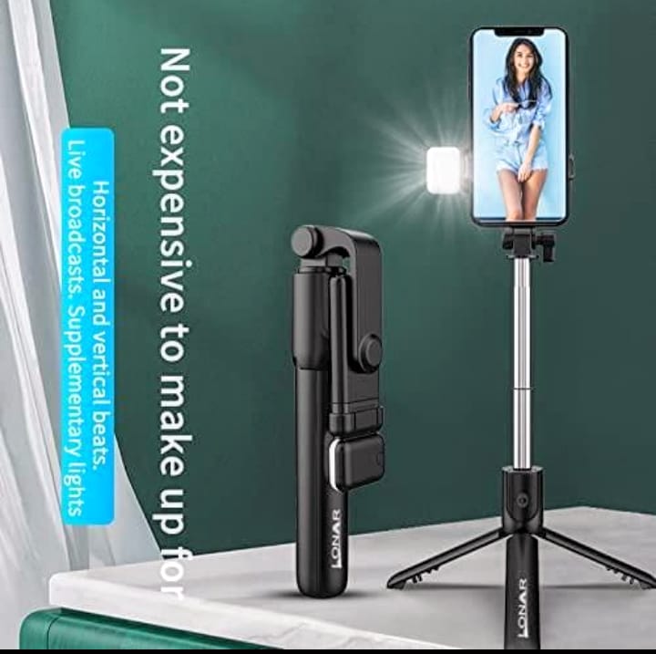 Extendable Flash 3-in-1 Selfie Stick Tripod with Bluetooth Remote